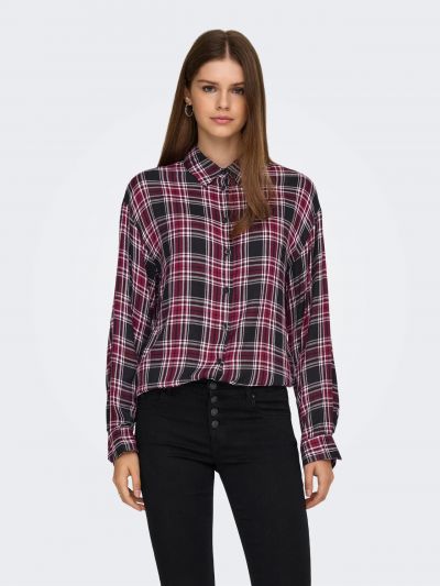 Camicia manica lunga Only - viola nero
