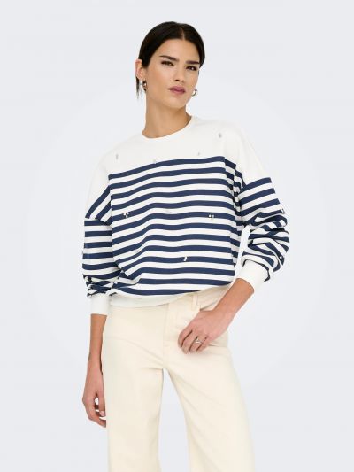 Maglia in felpa Only - bianco blu