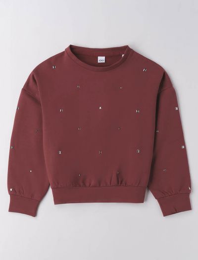 Maglia in felpa I Do - rubino