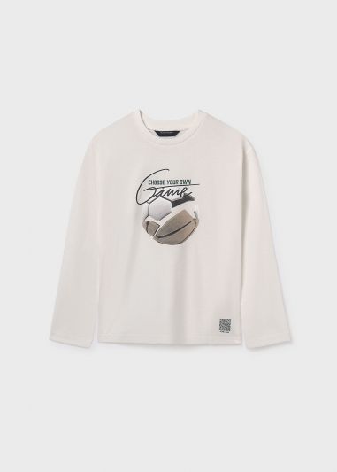 T-shirt manica lunga Mayoral - panna