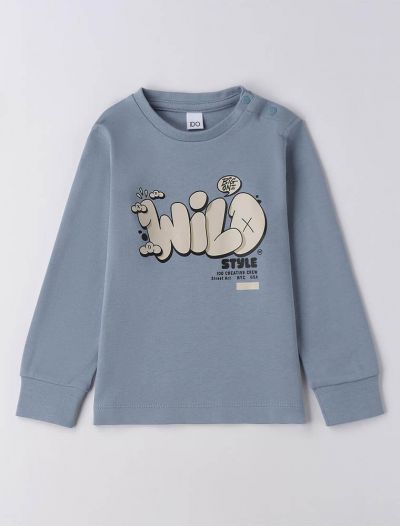 T-shirt manica lunga I Do - azzurro