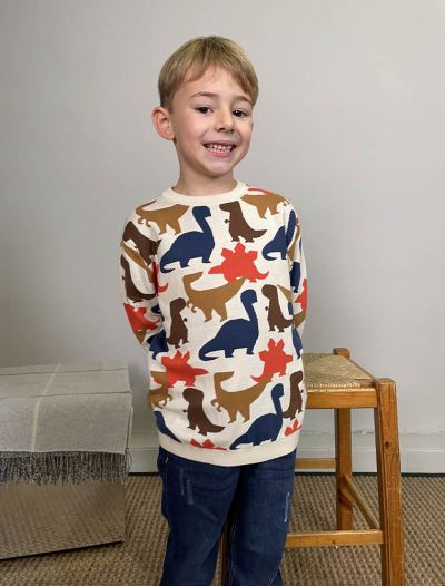 Pullover manica lunga I Do - ecru