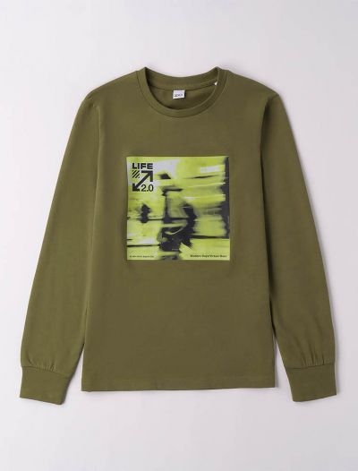 T-shirt manica lunga I Do - verde salvia