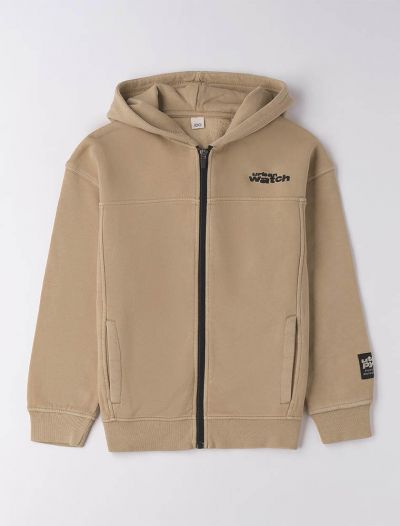 Maglia in felpa aperta I Do - tortora