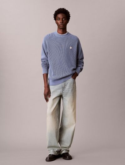 Maglia manica lunga Calvin Klein - azzurro avio