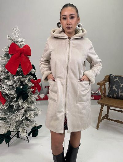 Giaccone montone Blash - latte