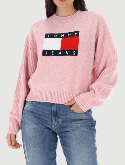 Pullover manica lunga Tommy Jeans - pink