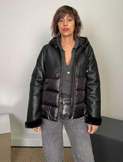 Giaccone montone Yes Zee - nero