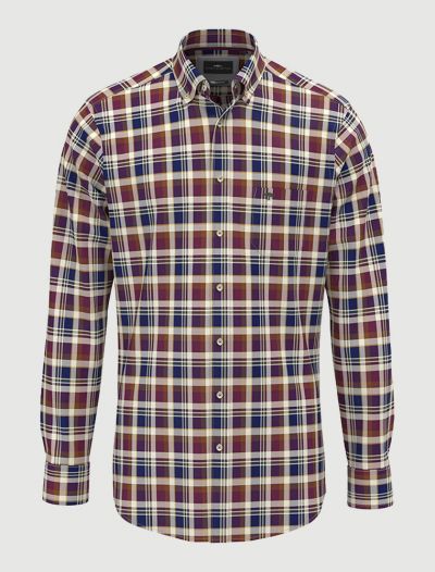 Camicia manica lunga casual Fynch-hatton - bordeaux