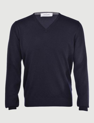 Pullover manica lunga Gran Sasso - blu