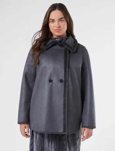 Giaccone curvy Persona - grigio medio