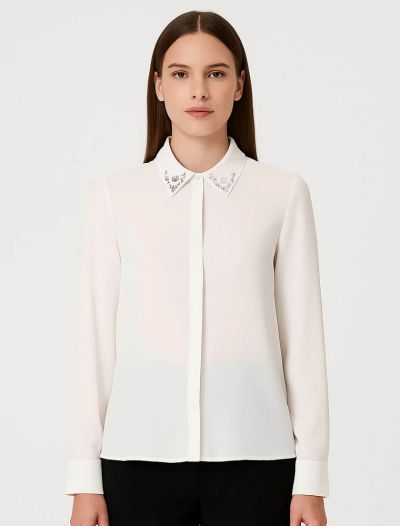 Camicia manica lunga giovane Artigli - panna