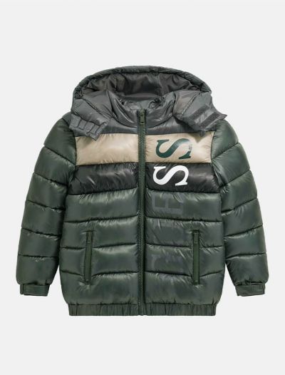 Giaccone imbottito Guess - grigio verde