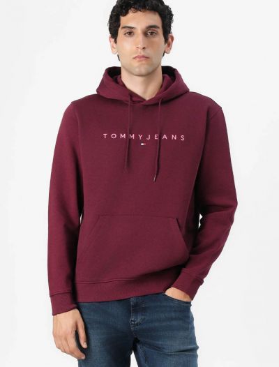 Maglia in felpa cappuccio Tommy Jeans - wine