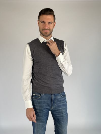 Pullover senza maniche Morgano - grigio medio