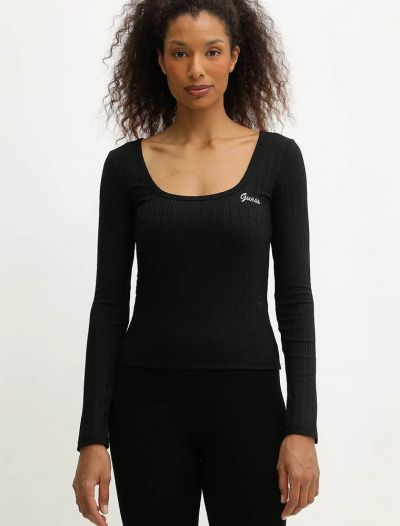 T-shirt manica lunga sportiva Guess Sport - black
