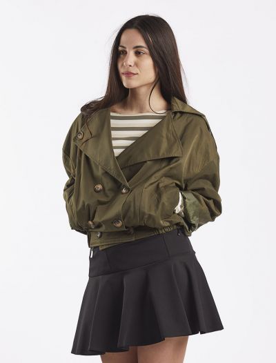 Trench Susy Mix - verde militare