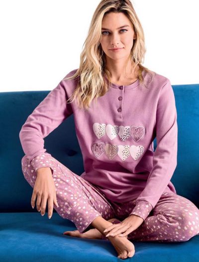 Pigiama lungo Infiore - rosa