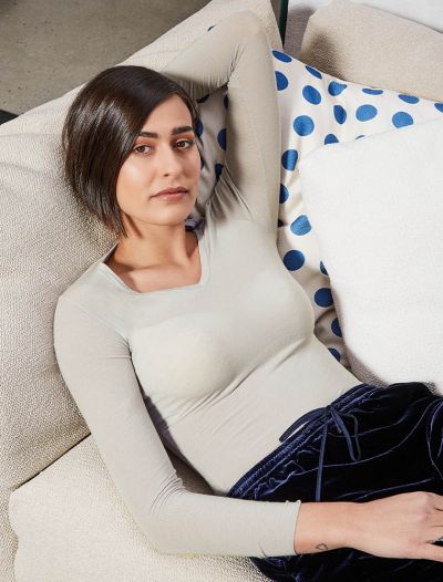 Maglia manica lunga Sublyme - vaniglia