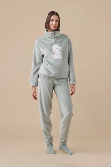 Pigiama lungo Noidinotte - salvia