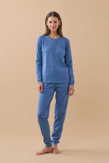 Pigiama lungo Noidinotte - blu