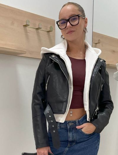 Giubbino ecopelle Tiffosi - nero