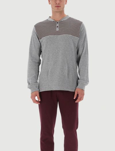 Pigiama lungo Lvb Man - bordeaux