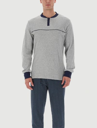 Pigiama lungo Lvb Man - grigio melange