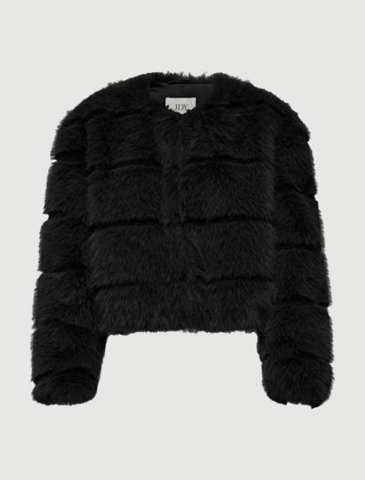 Giaccone ecopelliccia Jdy - black