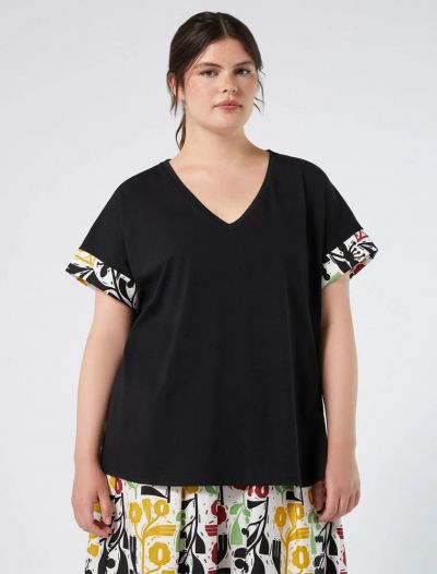 Maglia manica corta curvy Persona Now - nero