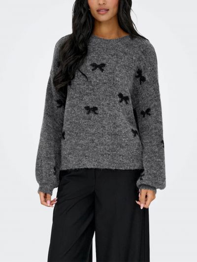 Pullover manica lunga Only - medium grey melange