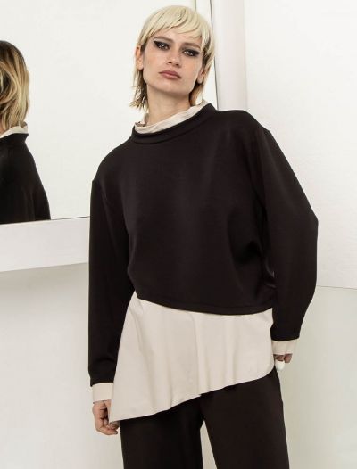 Maglia manica lunga Bravaa - nero burro