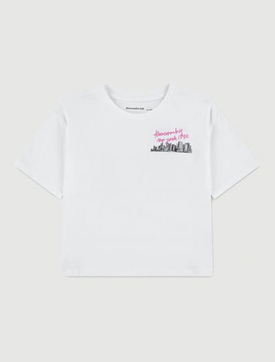 T-shirt manica corta Abercrombie & Fitch - white