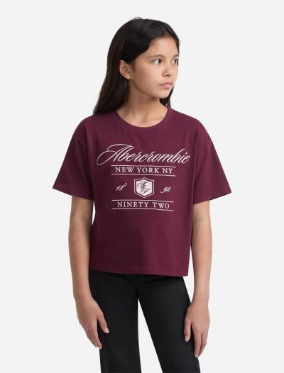 T-shirt manica corta Abercrombie & Fitch - bordeaux