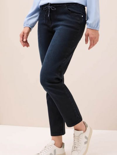 Jeans a vita media. modello slim. chi... - blu scuro