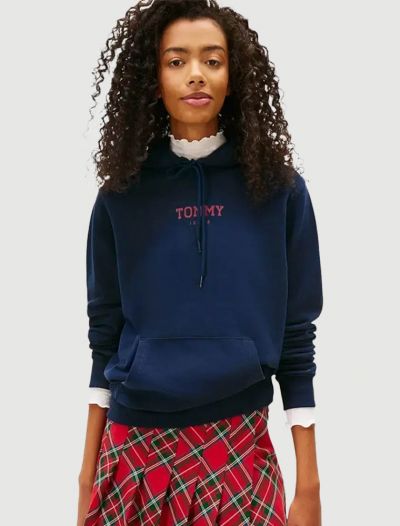 Maglia in felpa cappuccio Tommy Jeans - blu notte