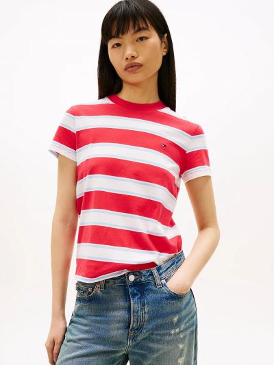 T-shirt manica corta Tommy Jeans - rosso bianco blu