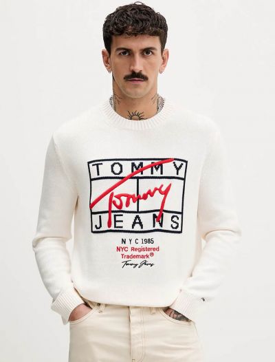 Maglia manica lunga casual Tommy Jeans - bianco