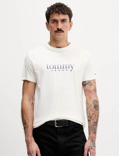 T-shirt manica corta Tommy Jeans - panna