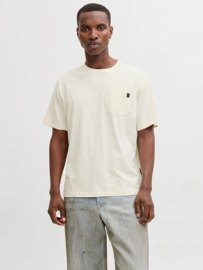 T-shirt manica corta Jack & Jones - panna