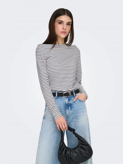 Maglia manica lunga Only - bianco blu