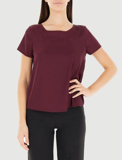 Camicia manica corta Rinascimento - bordeaux