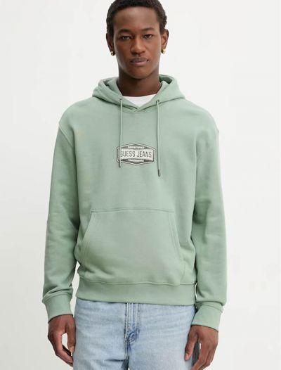 Maglia in felpa cappuccio Guess Jeans - salvia