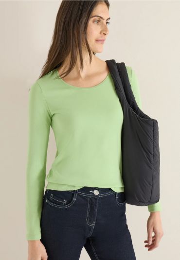 Maglia maniche lunghe girocollo. vest... - green