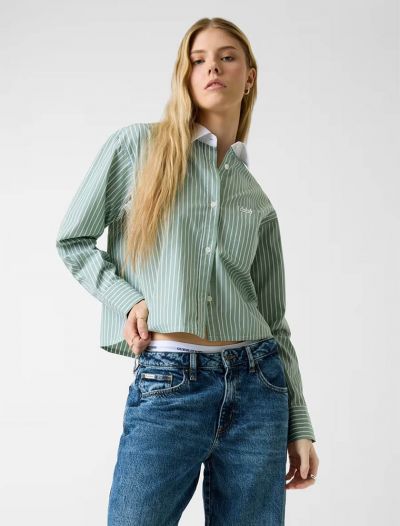 Camicia manica lunga Guess Jeans - bianco verde