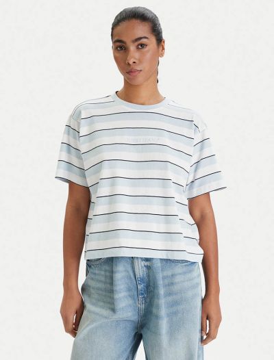 T-shirt manica corta Guess Jeans - azzurro bianco