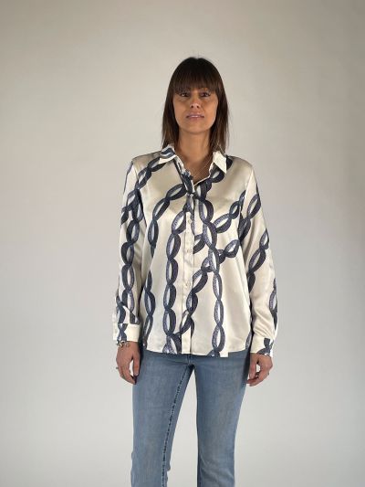 Camicia manica lunga Emme - bianco azzurro