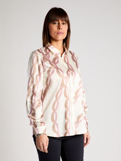 Camicia manica lunga Emme - bianco rosa