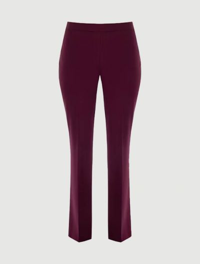Pantalone elegante. con zip sul lato - bordeaux
