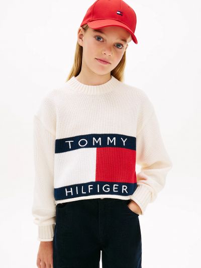 Pullover manica lunga Tommy Hilfiger - avorio